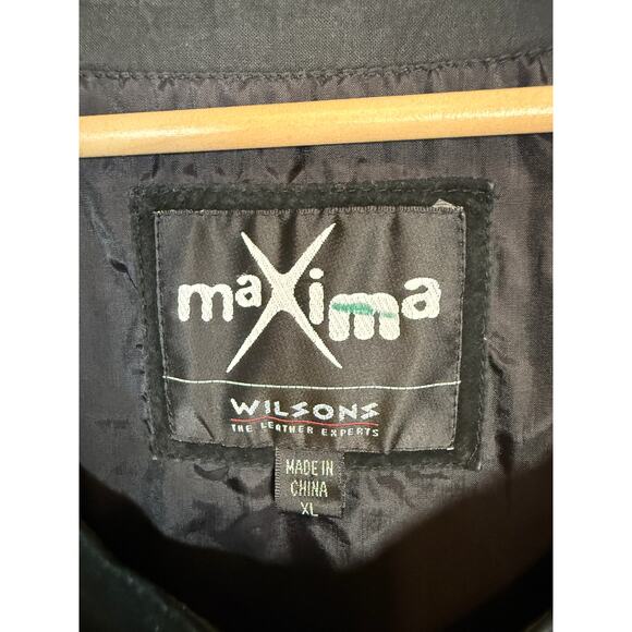 Women's Wilsons Maxima Black Leather Suede Zip Front Sleeveless Dress Size XL - Picture 4 of 9